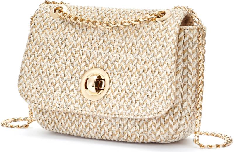 Vivance Umhängetasche »Minibag«, Handtasche, Henkeltasche, Bast-Optik, Crossbody Bag VEGAN von Vivance