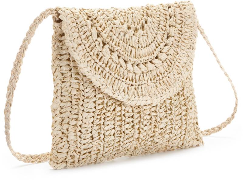 Vivance Umhängetasche »Minibag«, Strandtasche, Schultertasche, Handtasche in Bast-Optik, Crossbody Bag von Vivance
