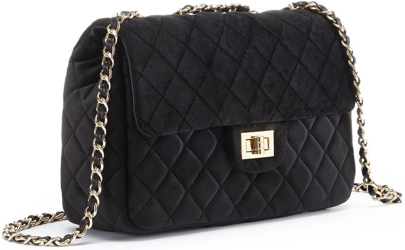 Vivance Umhängetasche »Schultertasche«, in modischer Samtoptik, Handtasche, Tragetasche, Crossbody Bag VEGAN von Vivance