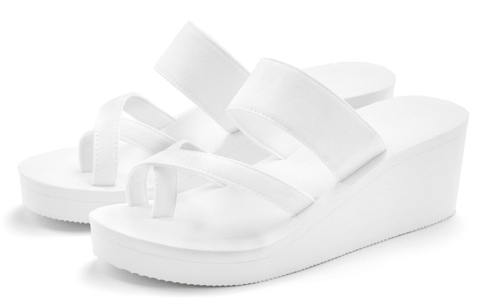 Vivance Zehentrenner »Sommerschuh, Pantolette, Sandale, Sandalette«, mit Keilabsatz aus wasserabweisendem Material besonders leicht VEGAN Vivance Zehentrenner »Sommerschuh, Pantolette, Sandale, Sandalette«, mit Keilabsatz aus wasserabweisendem Material besonders leicht VEGAN von Vivance