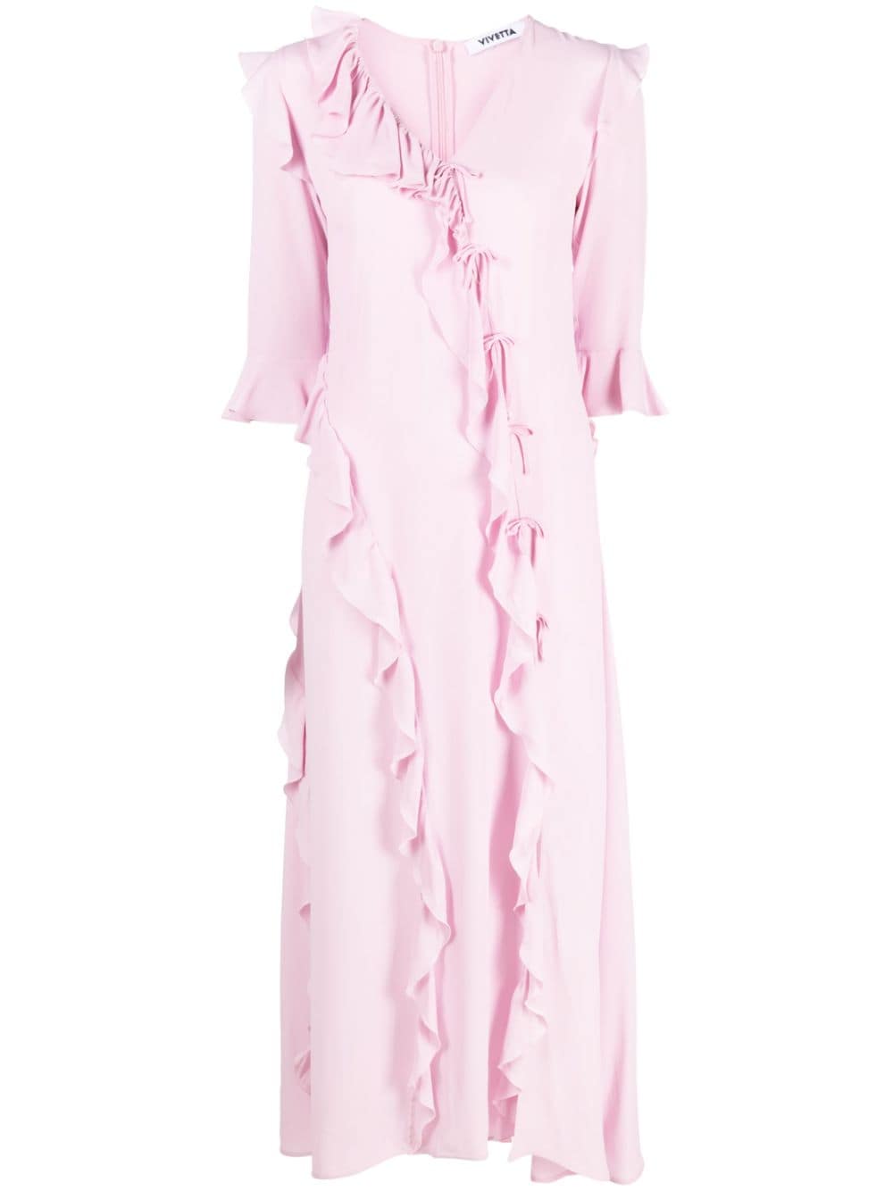 Vivetta asymmetric ruffle maxi dress - Pink von Vivetta