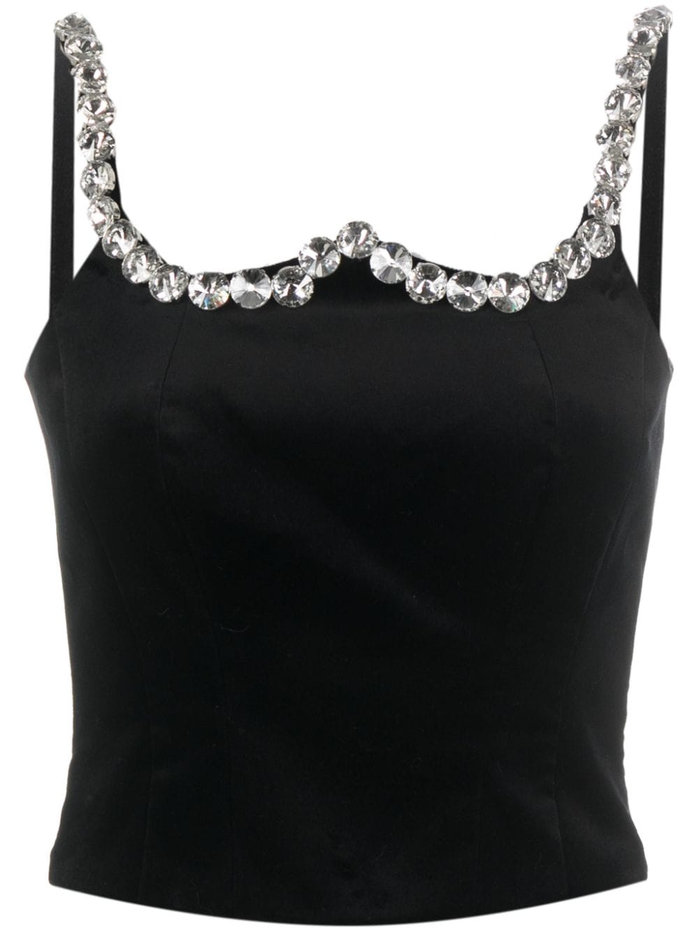 Vivetta crystal-embellished cropped tank top - Black von Vivetta