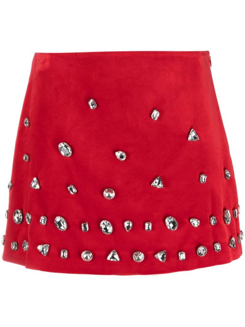 Vivetta crystal-embellished high-waist miniskirt - Red von Vivetta