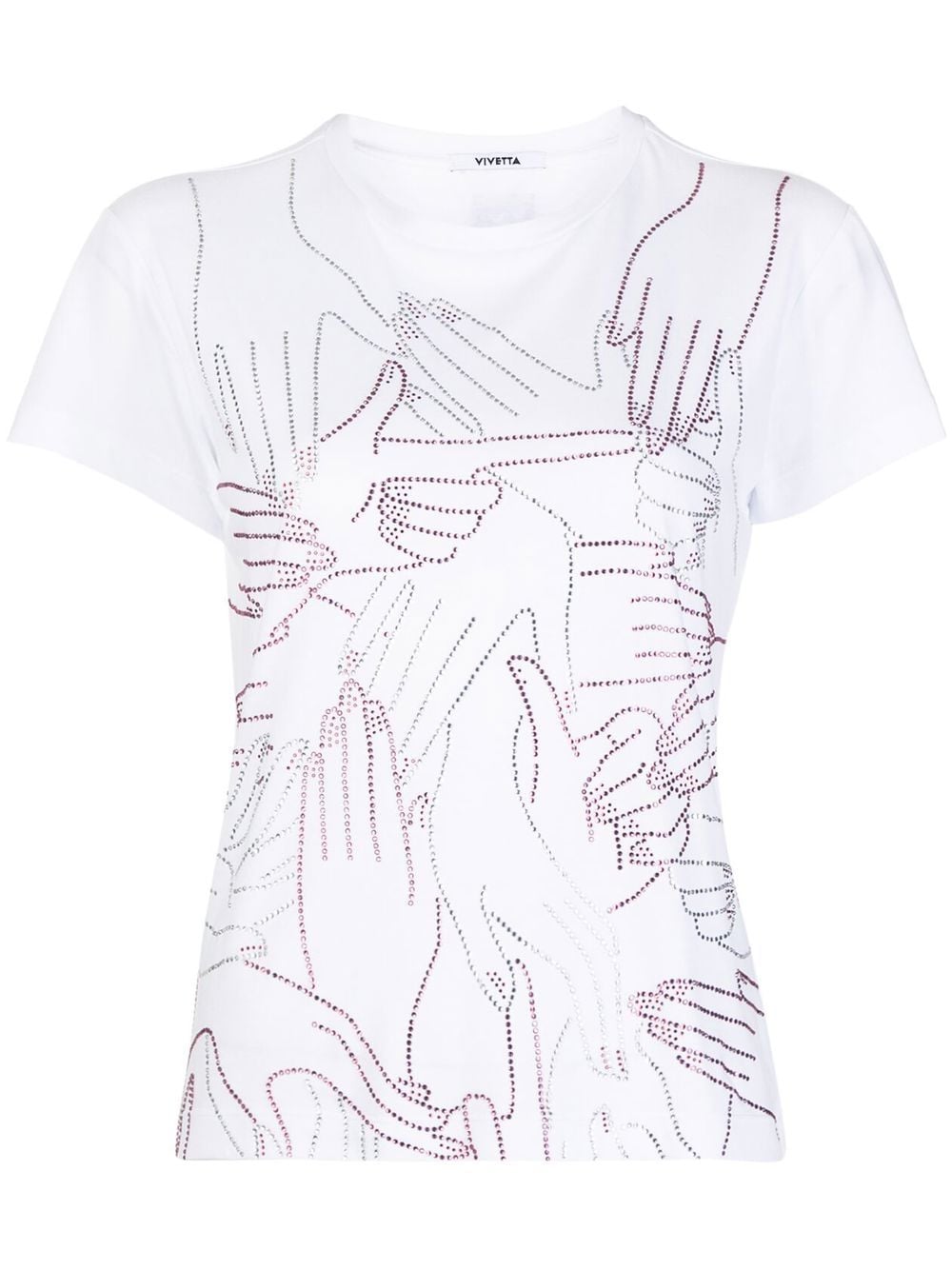 Vivetta hand-embellished short-sleeve T-shirt - White von Vivetta