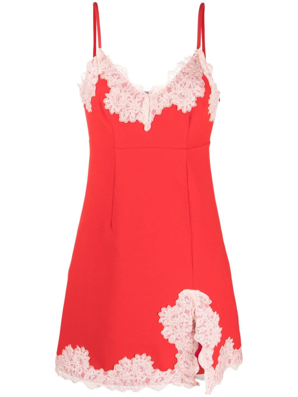 Vivetta lace-trim two-tone minidress - Red von Vivetta