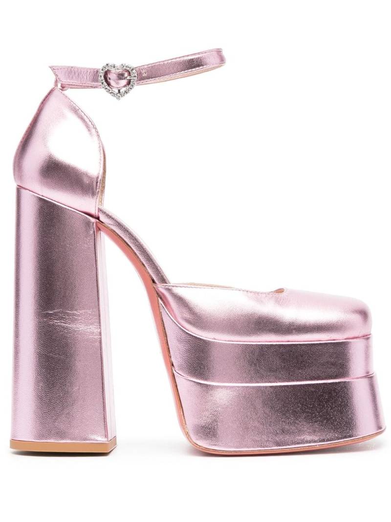 Vivetta metallic-finish leather sandals - Pink von Vivetta