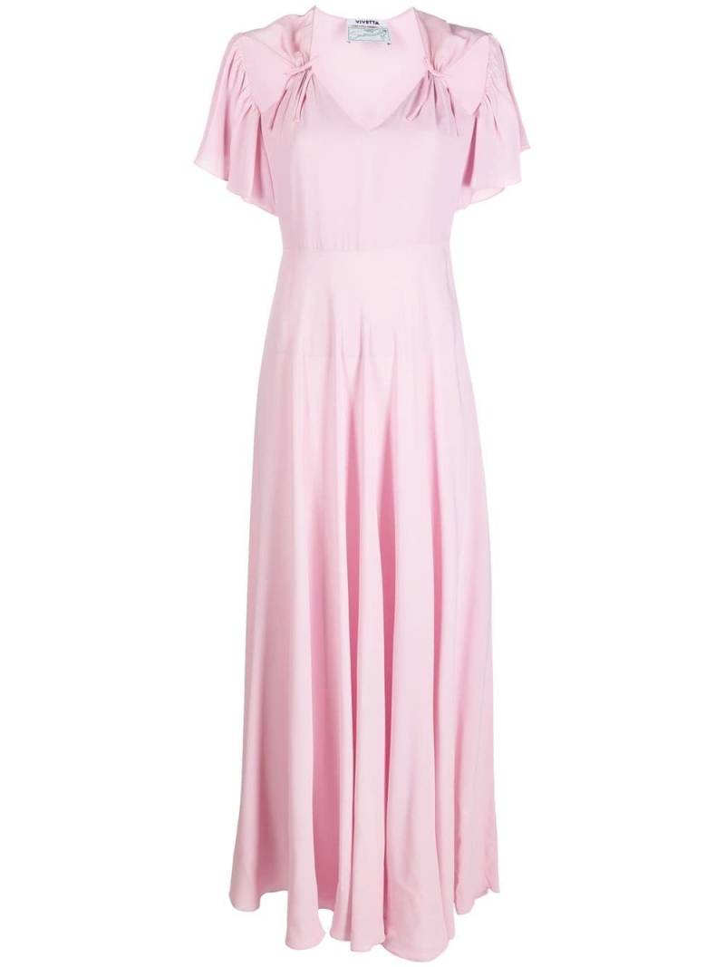 Vivetta ruched cut-out maxi dress - Pink von Vivetta