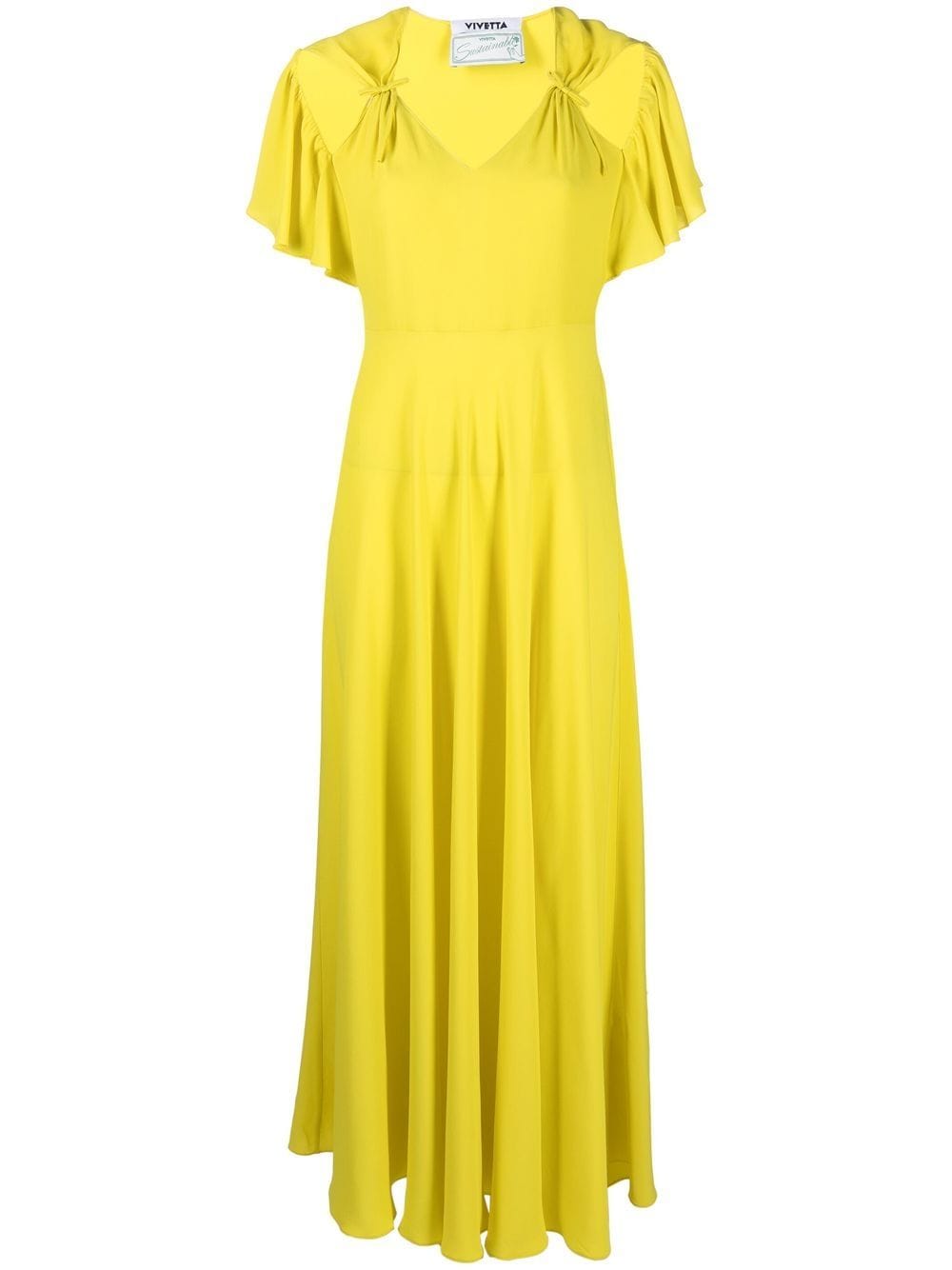 Vivetta ruched cut-out maxi dress - Yellow von Vivetta