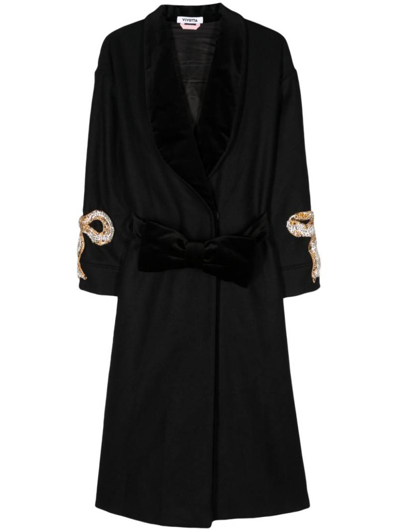 Vivetta shawl-lapels crystal-embellished coat - Black von Vivetta