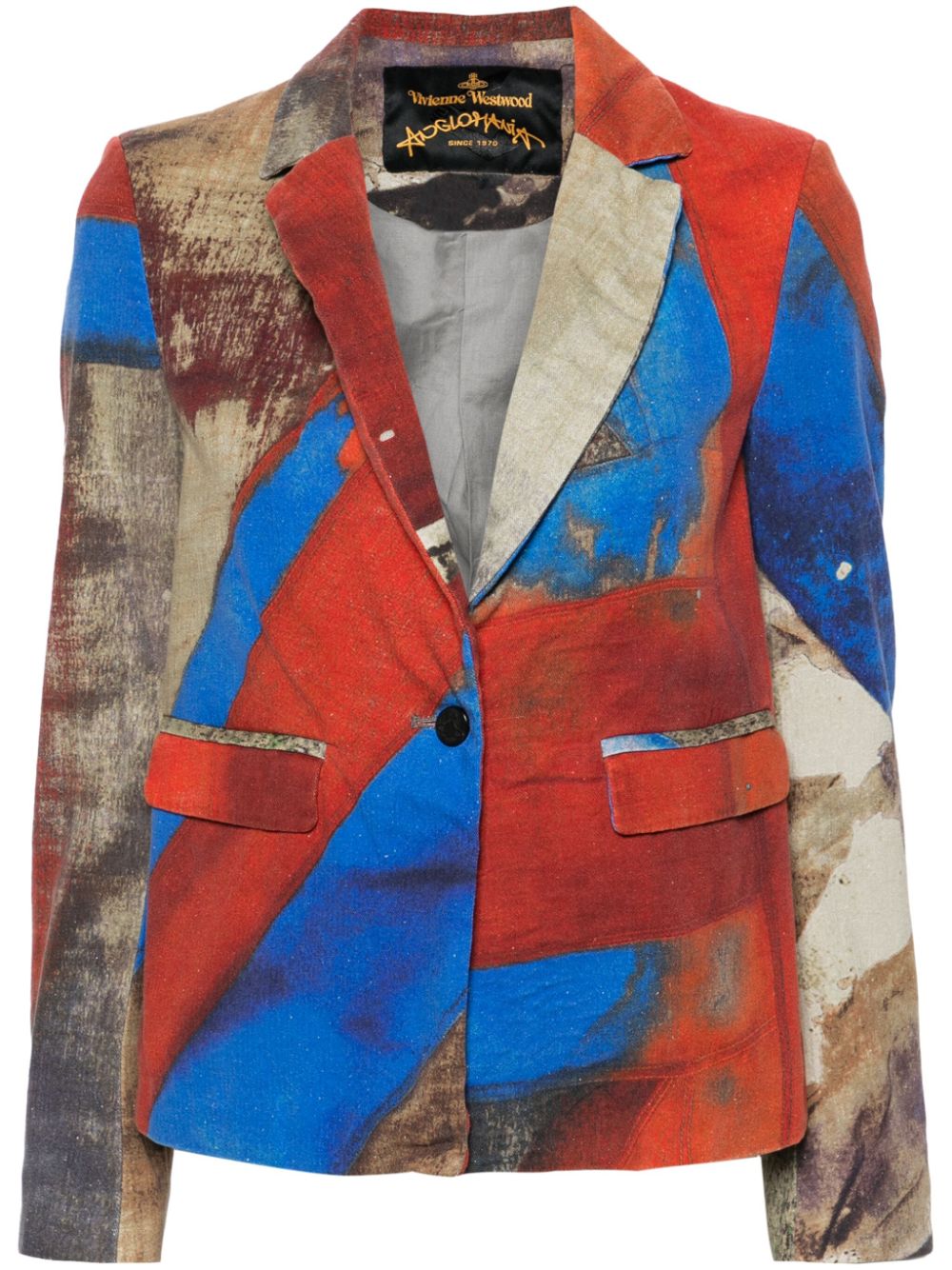 Vivienne Westwood Pre-Owned 2015-2016 abstract-print single-breasted blazer - Neutrals von Vivienne Westwood Pre-Owned