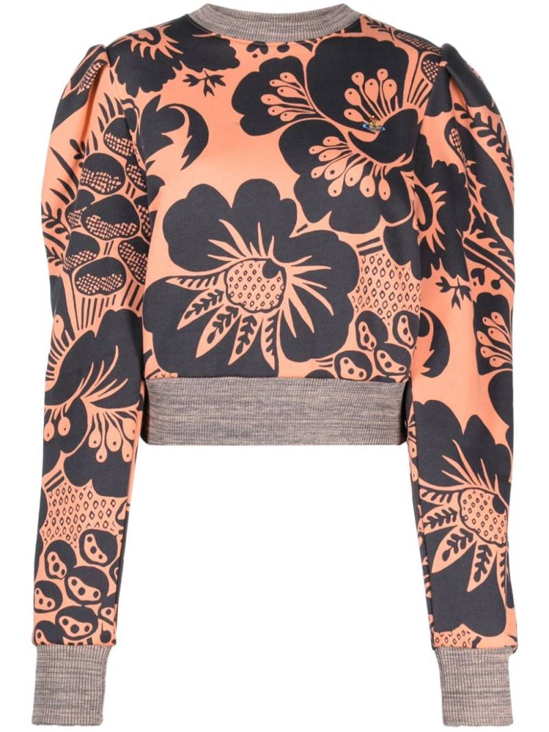 Vivienne Westwood Aramis floral-print cotton sweatshirt - Orange von Vivienne Westwood