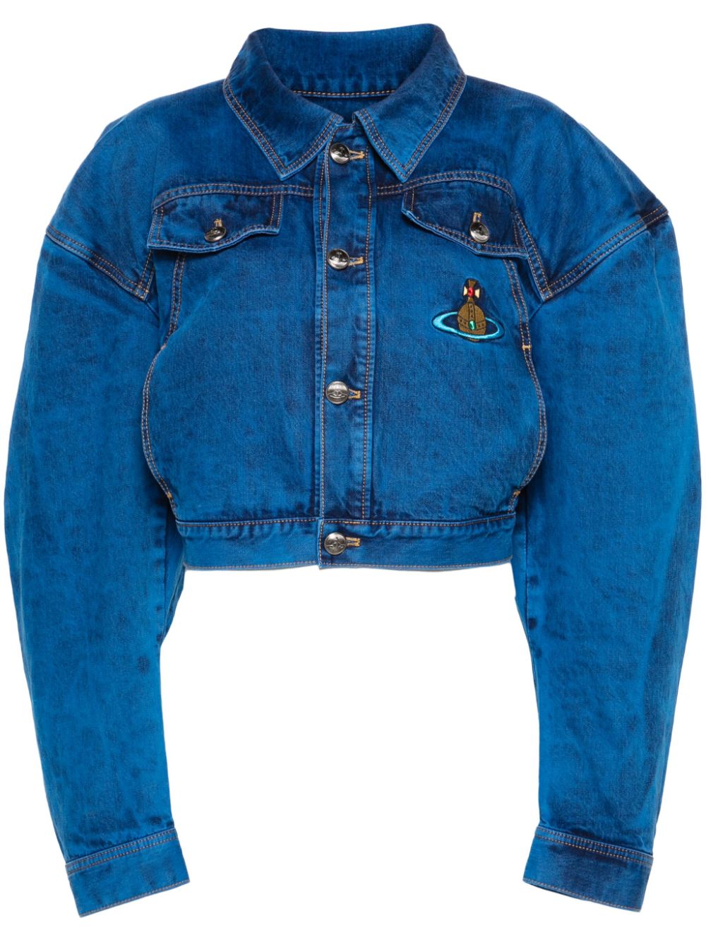 Vivienne Westwood Boxer cropped denim jacket - Blue von Vivienne Westwood