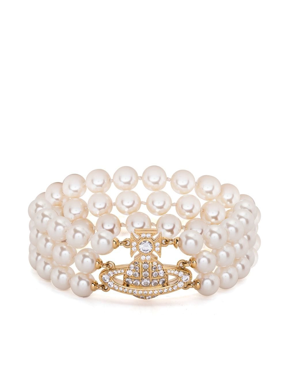 Vivienne Westwood Graziella Orb-charm pearl bracelet - White von Vivienne Westwood