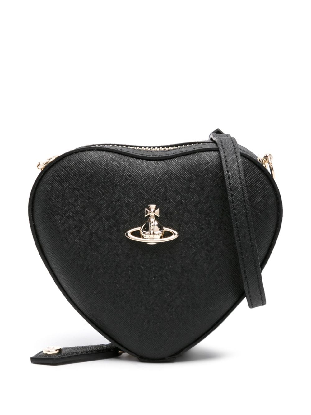 Vivienne Westwood Louise Heart Orb-plaque crossbody bag - Black von Vivienne Westwood