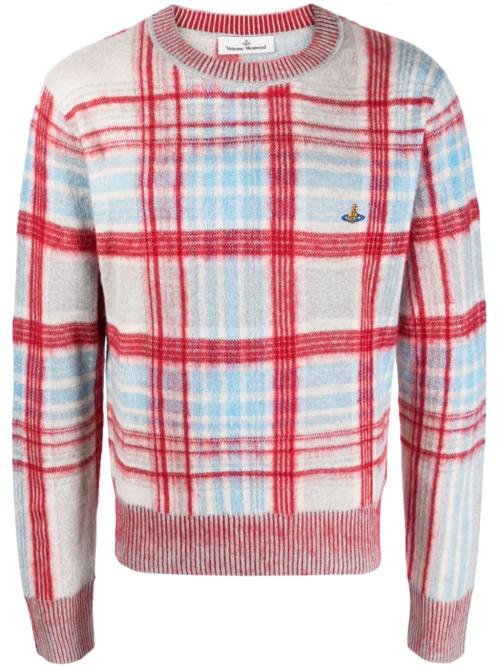 Vivienne Westwood Madras tartan-jacquard jumper - Red von Vivienne Westwood