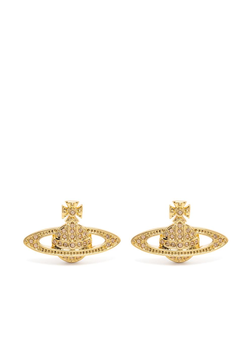 Vivienne Westwood Mini Bas Relief stud earrings - Gold von Vivienne Westwood