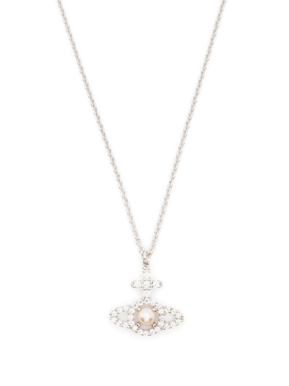 Vivienne Westwood Olympia pearl pendant necklace - Silver von Vivienne Westwood