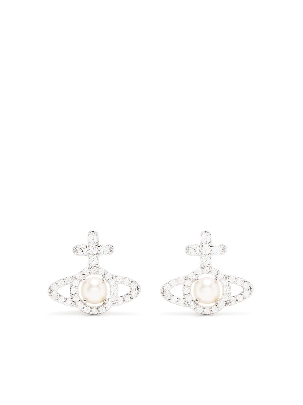 Vivienne Westwood Orb crystal-embellished earrings - Silver von Vivienne Westwood