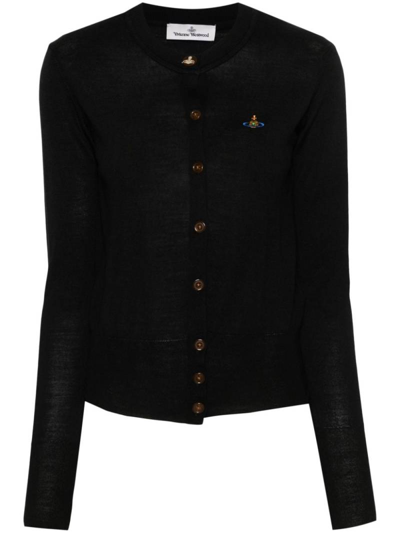 Vivienne Westwood Orb-embroidered cardigan - Black von Vivienne Westwood