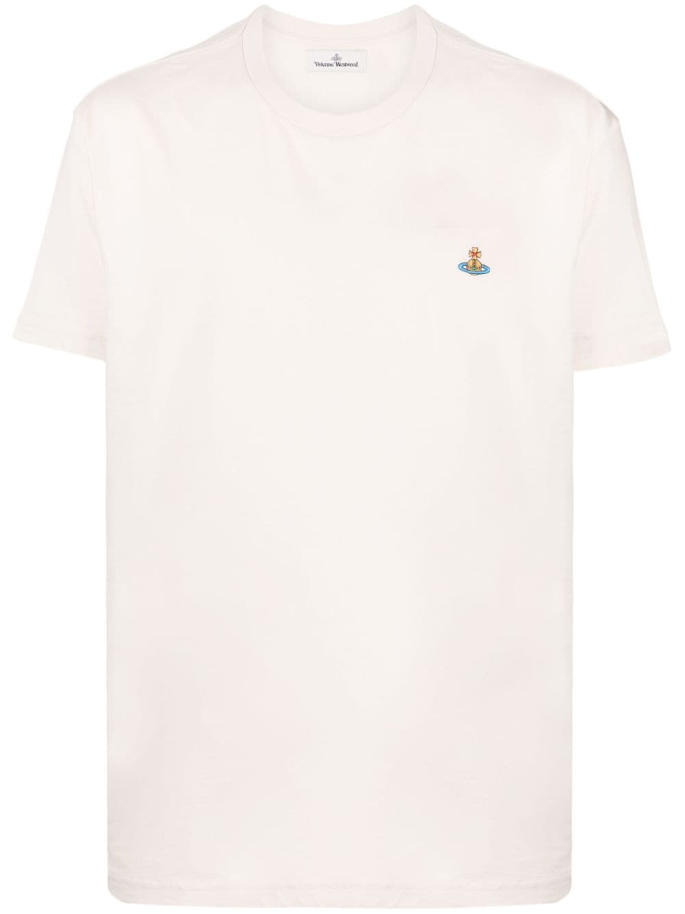 Vivienne Westwood Orb-embroidered cotton T-shirt - Neutrals von Vivienne Westwood