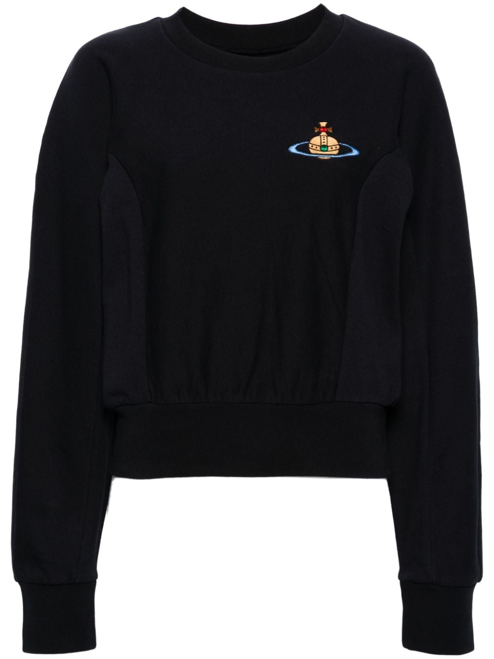 Vivienne Westwood Orb-embroidered cotton sweatshirt - Blue von Vivienne Westwood