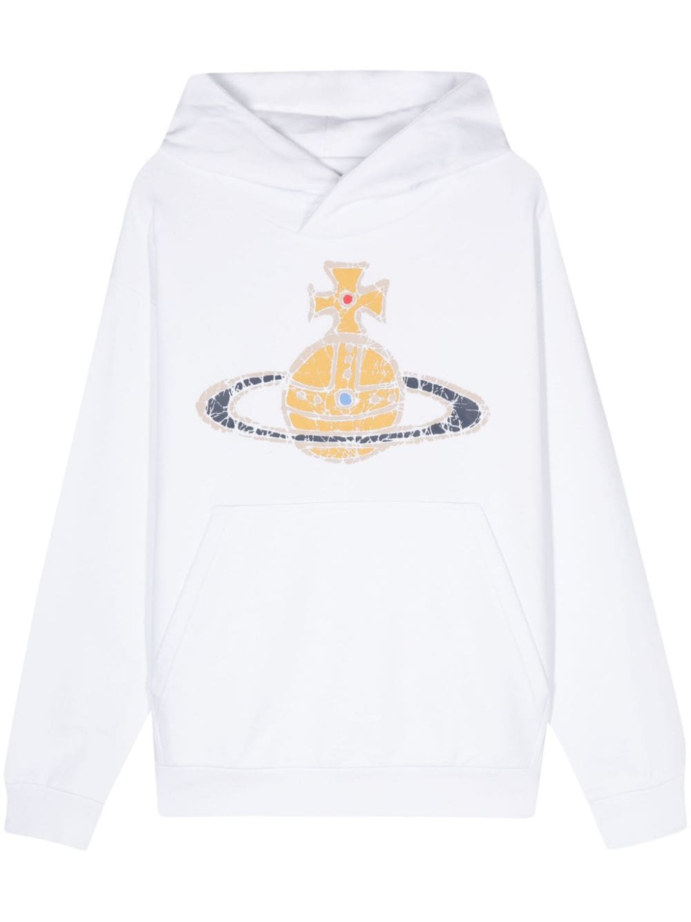 Vivienne Westwood Orb-logo-print cotton hoodie - White von Vivienne Westwood