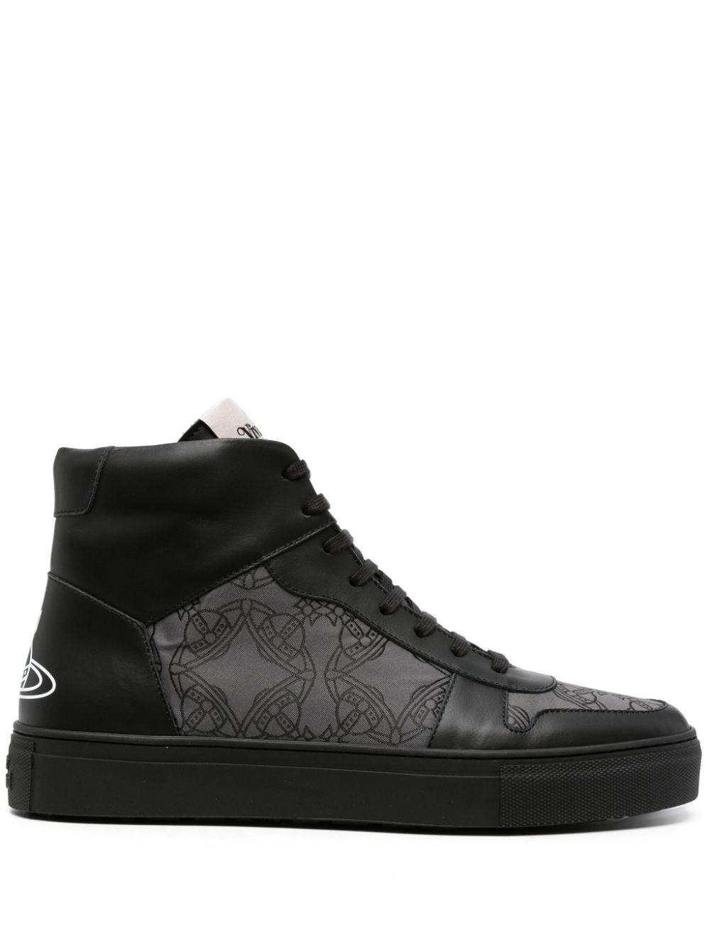 Vivienne Westwood Orb-print high-top sneakers - Black von Vivienne Westwood