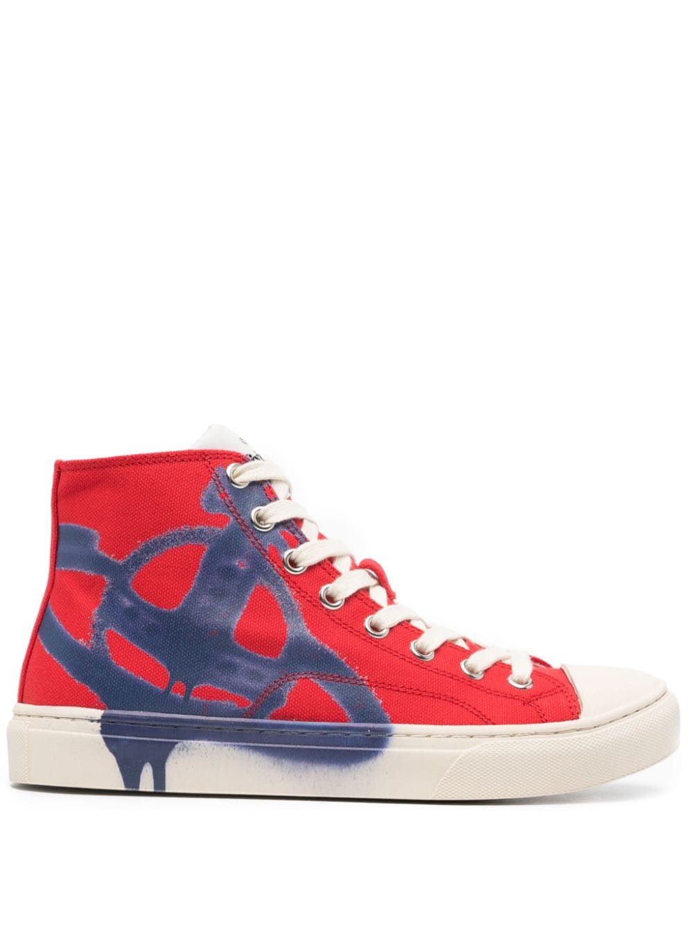 Vivienne Westwood Plimsoll high-top canvas - Red von Vivienne Westwood