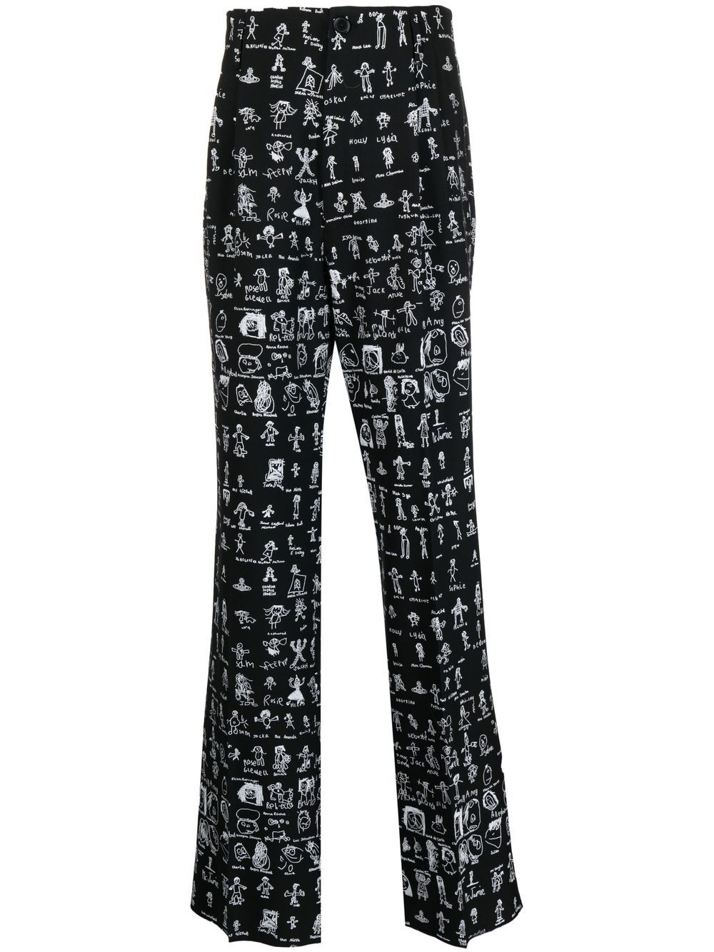 Vivienne Westwood all-over graphic print trousers - Black von Vivienne Westwood