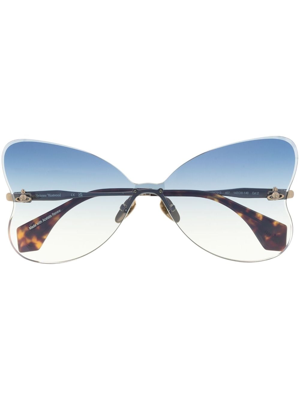 Vivienne Westwood butterfly-frame gradient sunglasses - Blue von Vivienne Westwood