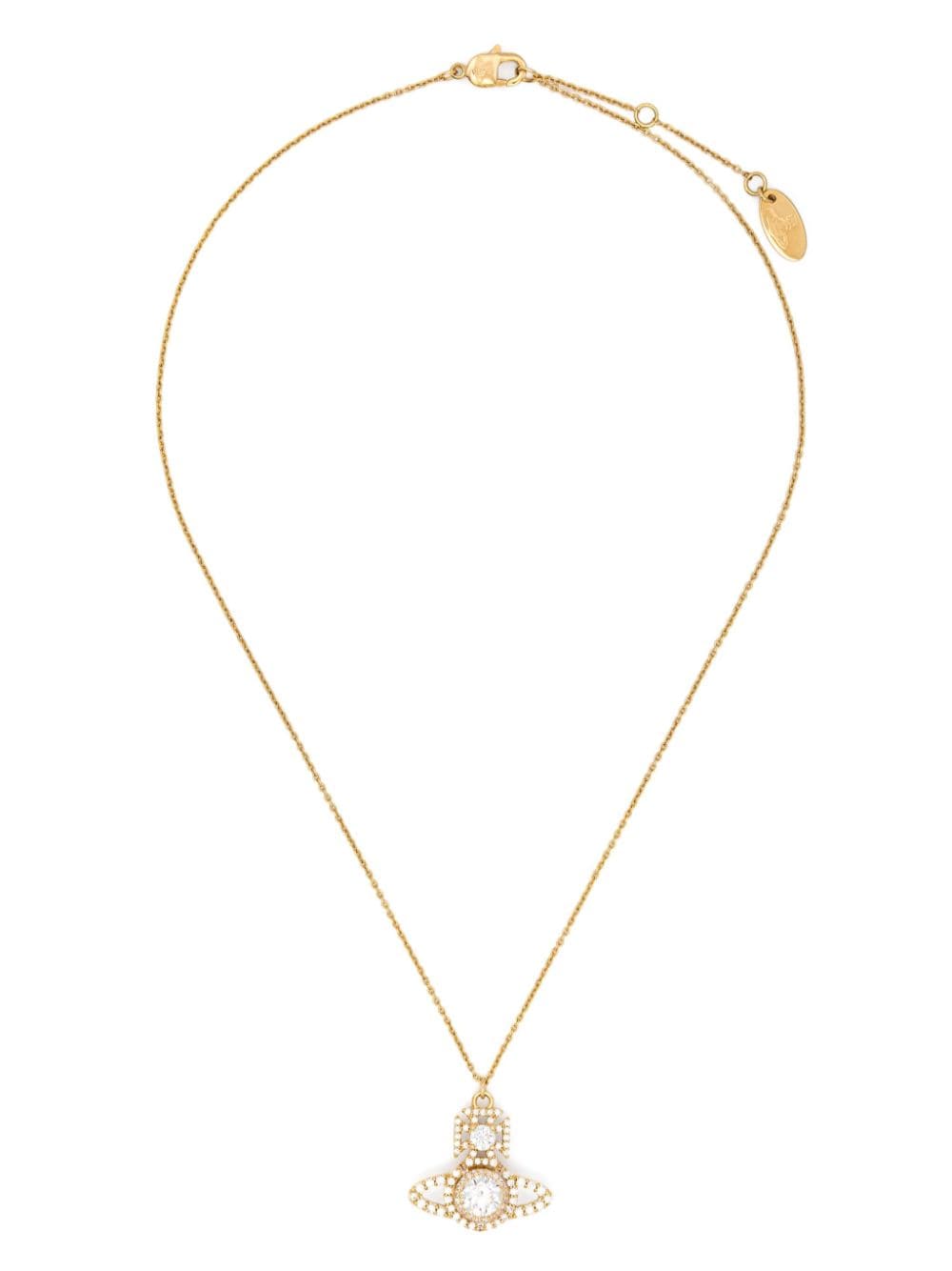 Vivienne Westwood crystal-embellished Orb-detail necklace - Gold von Vivienne Westwood
