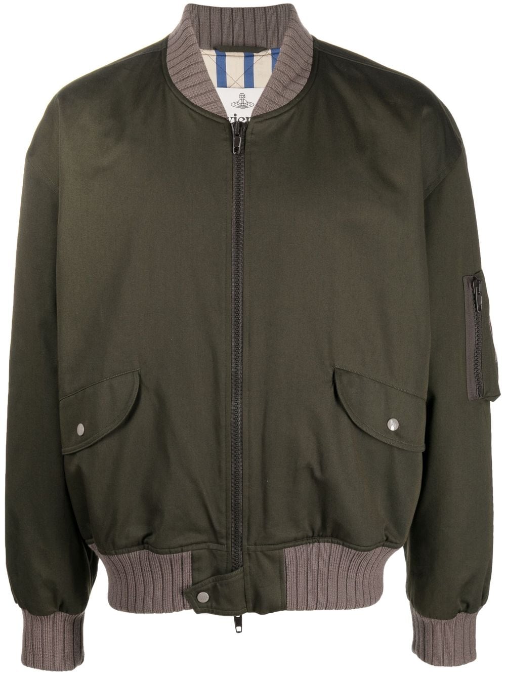 Vivienne Westwood embroidered bomber jacket - Green von Vivienne Westwood