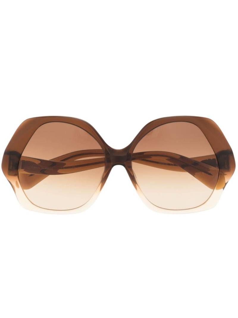 Vivienne Westwood faded oversize-frame sunglasses - Brown von Vivienne Westwood