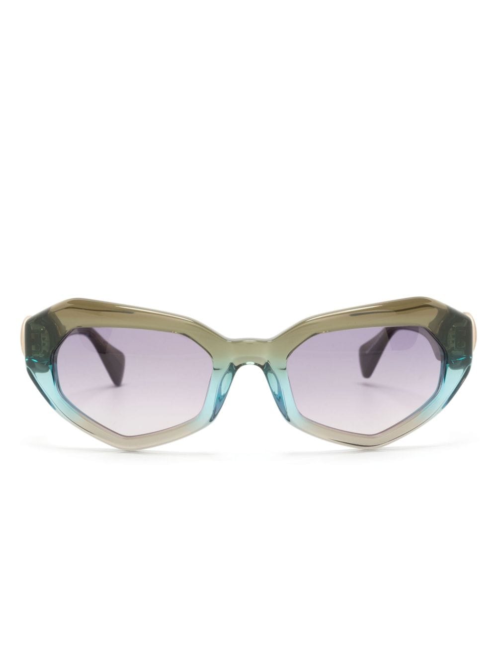 Vivienne Westwood gradient angular-frame sunglasses - Green von Vivienne Westwood