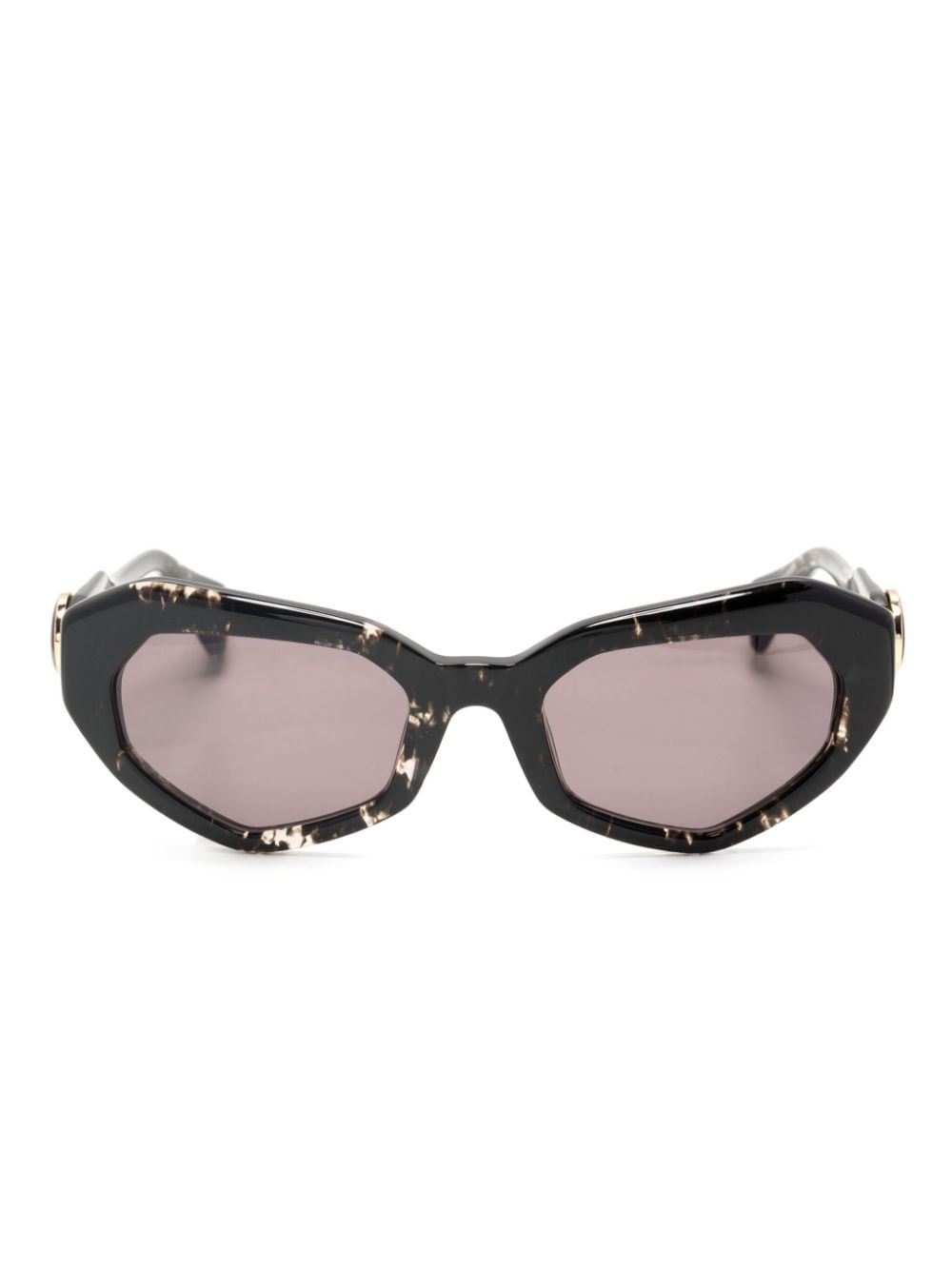 Vivienne Westwood logo-plaque angular-frame sunglasses - Black von Vivienne Westwood