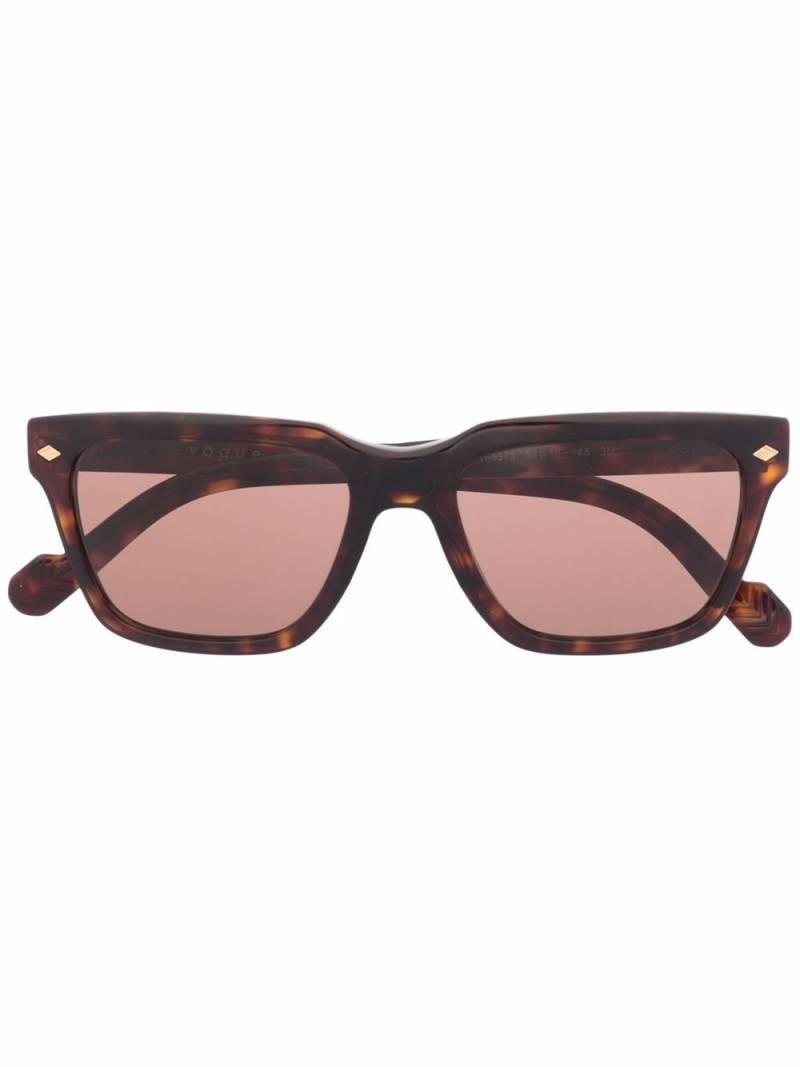 Vogue Eyewear tortoiseshell-effect rectangle-frame sunglasses - Brown von Vogue Eyewear