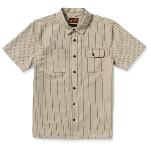 Volcom - Trade Stone S/S - Hemd Gr L beige von Volcom