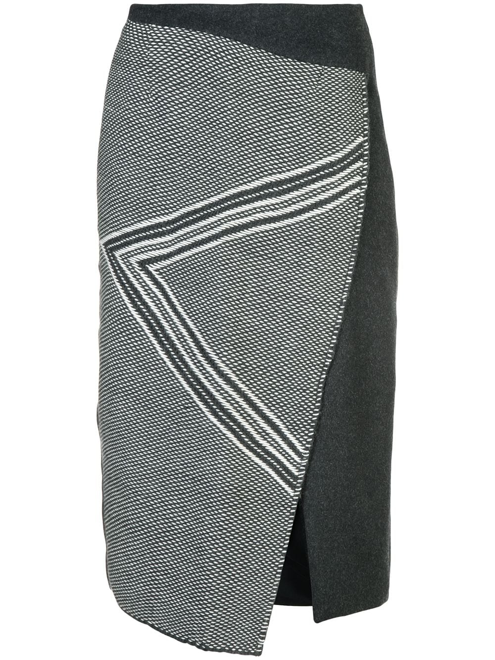 VOZ asymmetric pattern skirt - Grey von VOZ