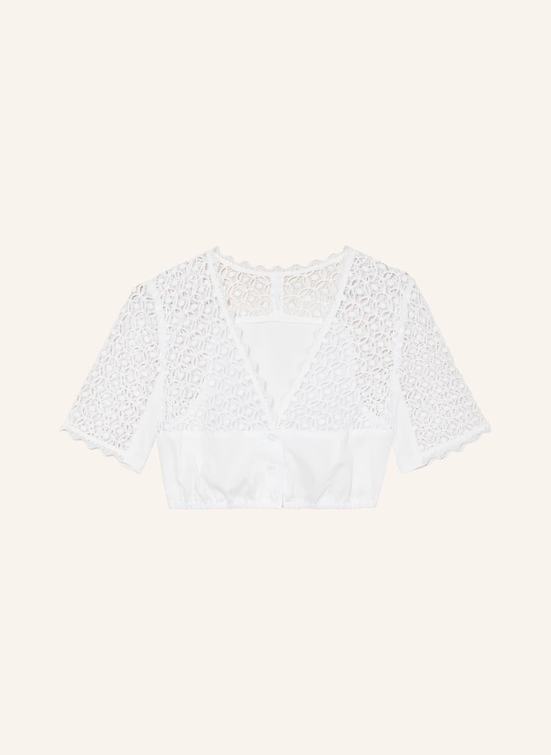 Waldorff Dirndlbluse Mit Spitze weiss Waldorff Dirndlbluse Mit Spitze weiss von WALDORFF