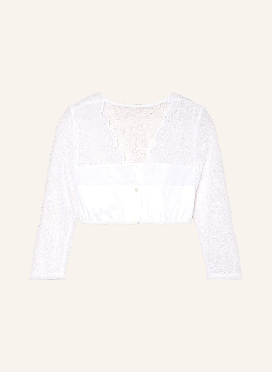Waldorff Dirndlbluse Mit 3/4-Arm weiss Waldorff Dirndlbluse Mit 3/4-Arm weiss von WALDORFF