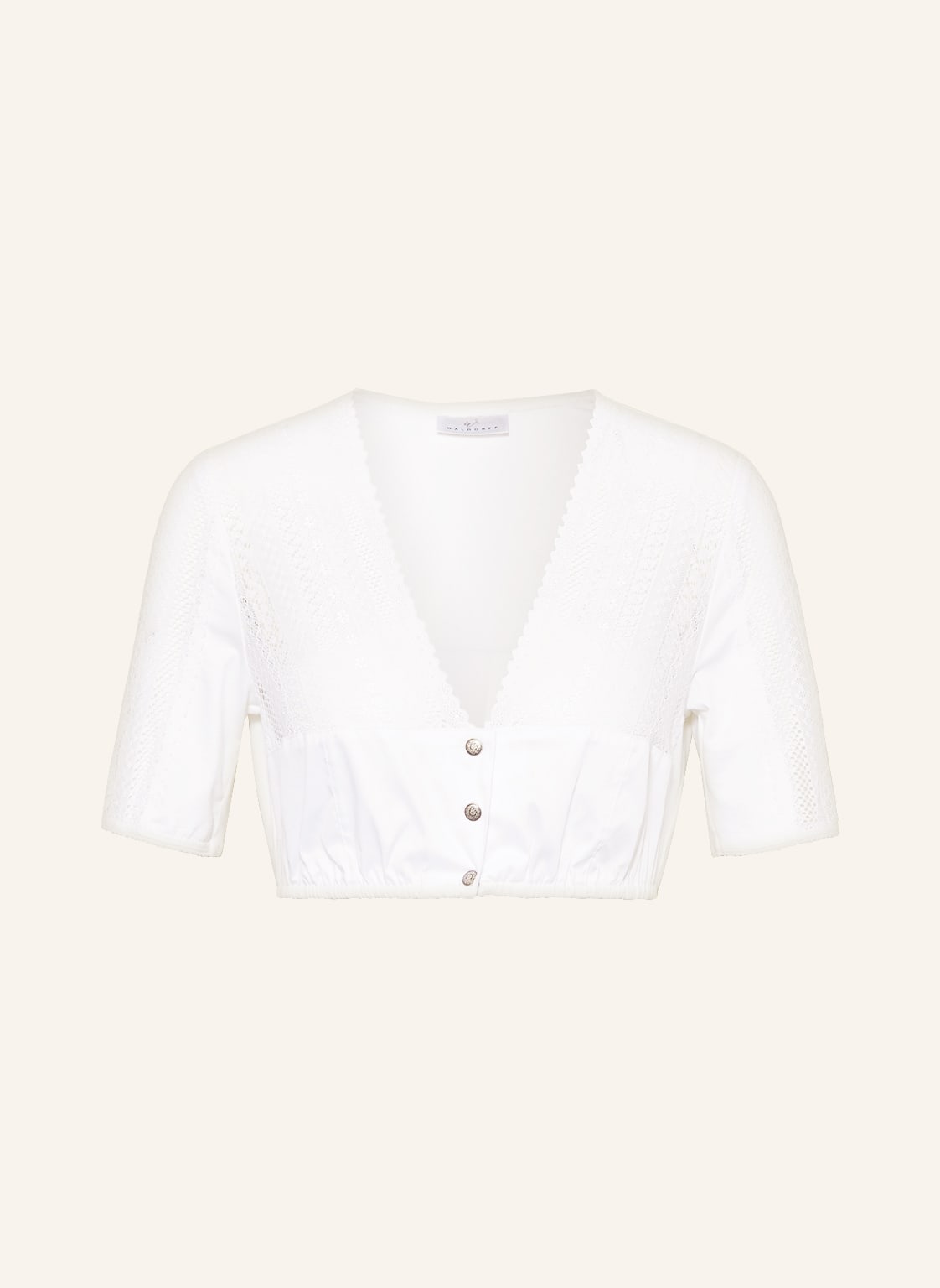 Waldorff Dirndlbluse Mit Spitze weiss Waldorff Dirndlbluse Mit Spitze weiss von WALDORFF