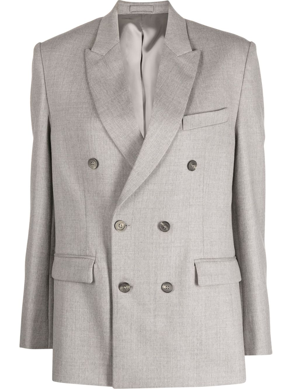 WARDROBE.NYC notched-lapel double-breasted blazer - Grey von WARDROBE.NYC