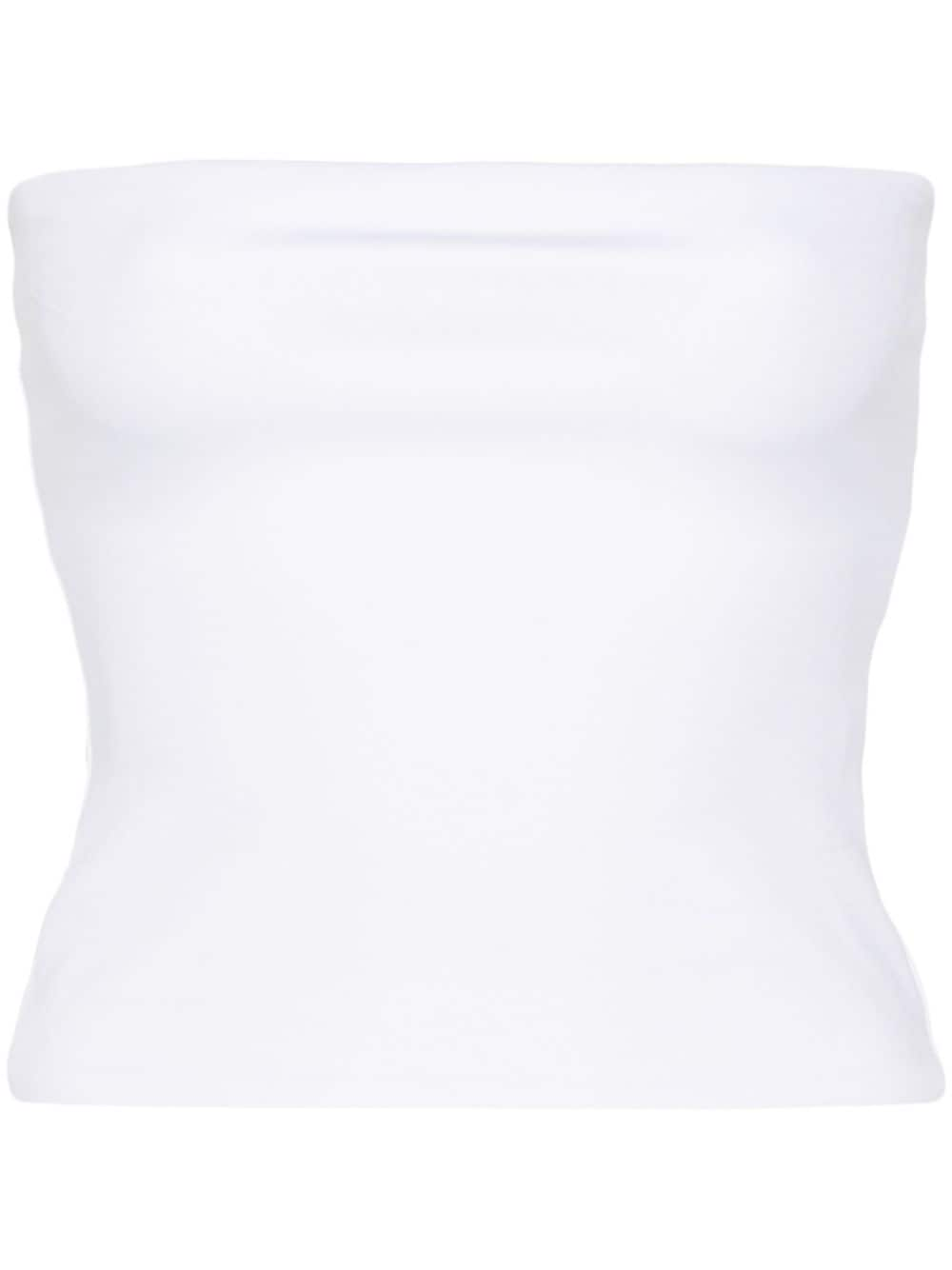 WARDROBE.NYC strapless cropped top - White von WARDROBE.NYC