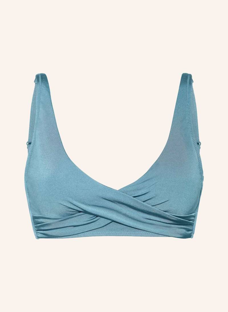 Watercult Bralette-Bikini-Top Shimmering Solids blau von WATERCULT