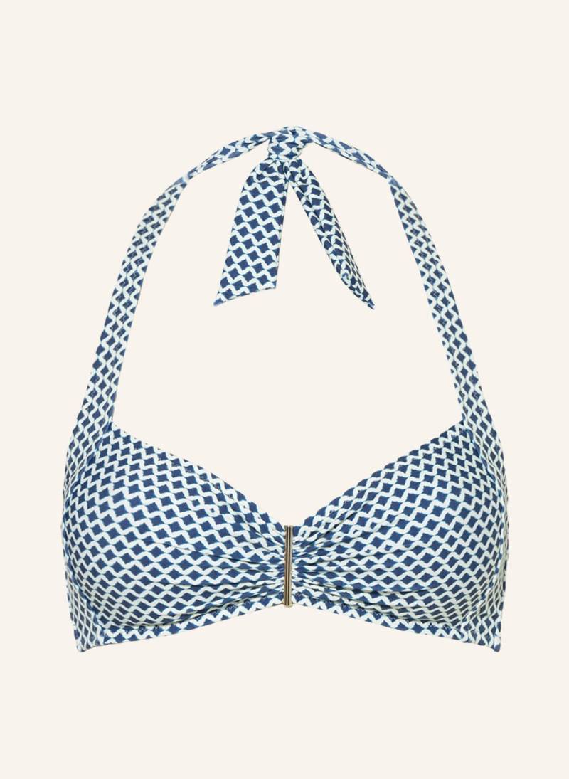 Watercult Neckholder-Bikini-Top Nautic Call blau von WATERCULT