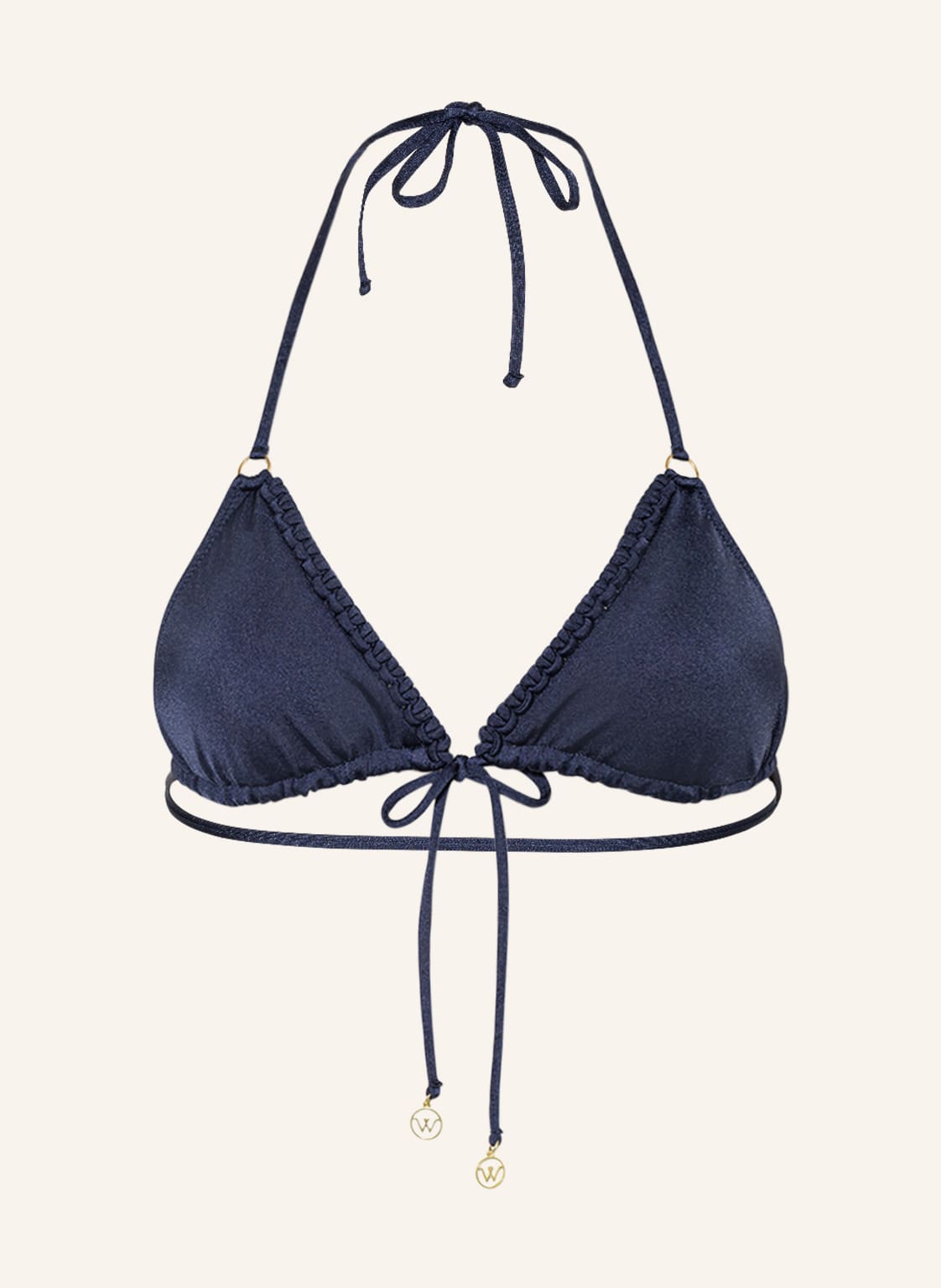 Watercult Triangel-Bikini-Top Makramé Love blau von WATERCULT