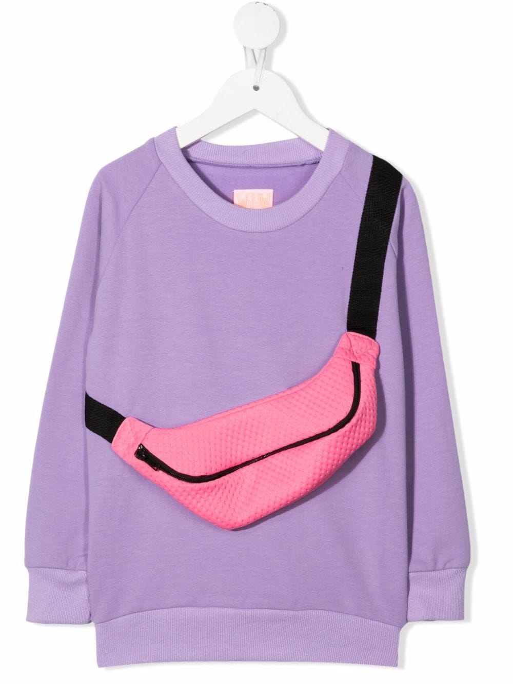 WAUW CAPOW by BANGBANG Candy carrier sweater - Purple von WAUW CAPOW by BANGBANG