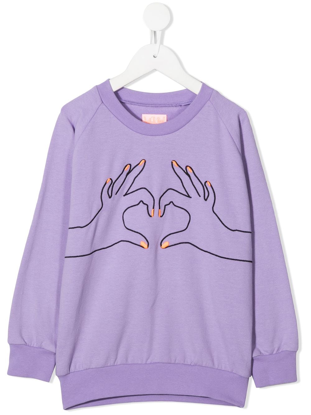 WAUW CAPOW by BANGBANG Love embroidered sweatshirt - Purple von WAUW CAPOW by BANGBANG