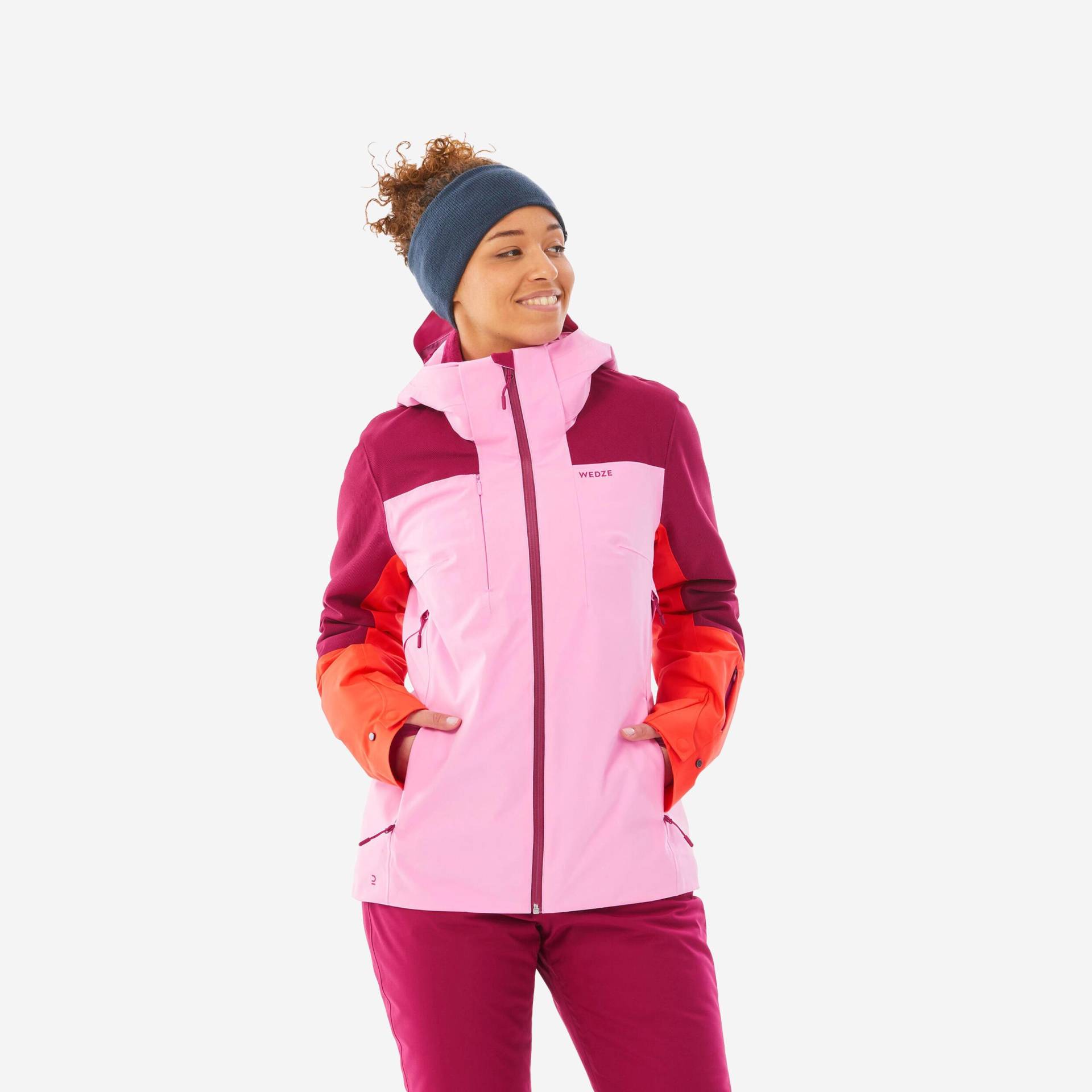 Skijacke 500 Sport Damen Dunkelrosa 52/2XL von WEDZE