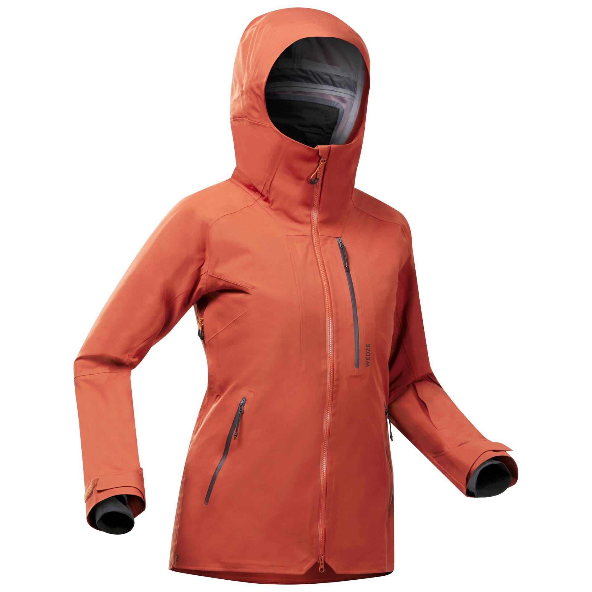 Skijacke Freeride - Fr 500 Damen Braun XS von WEDZE